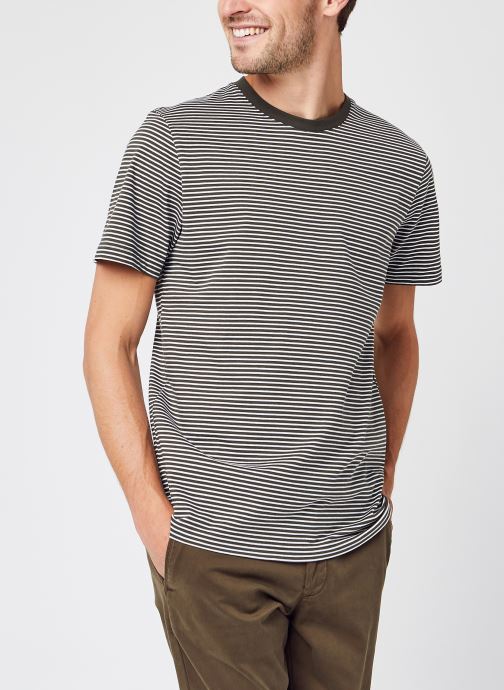 Slhnorman180 Stripe Ss O-Neck Tee W par Selected Homme
