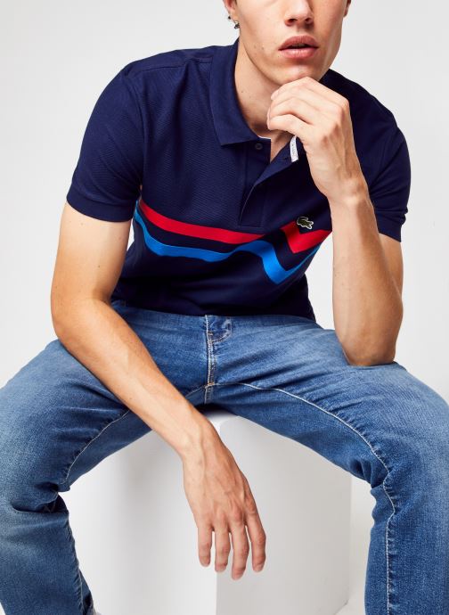 Polo Manches Courtes Lignes Croco par Lacoste