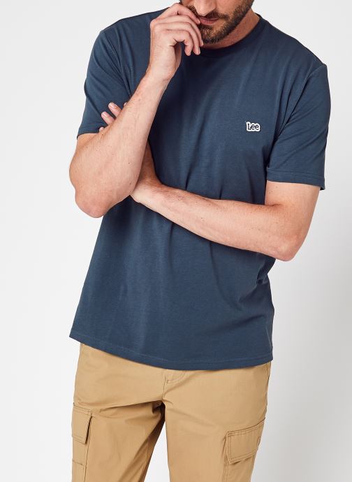 Ss Patch Logo Tee Dark Slate par Lee