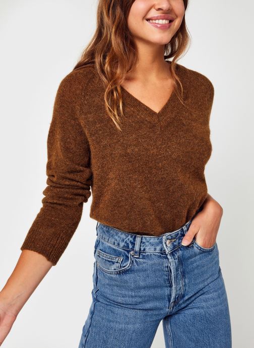 Slflulu Ls Knit V-Neck B Noos par Selected Femme