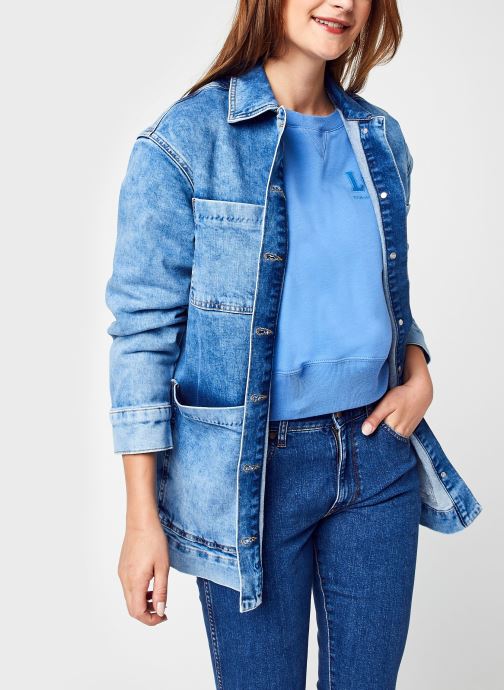 Slfcatelin Mid Blu Ls Lon Jeans Jacket U par Selected Femme