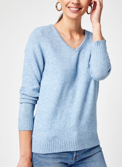 Viril V-Neck L/S Knit Top-Fav par Vila