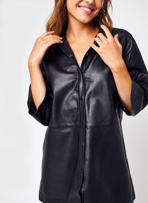 Vimelis Leather Shirt Jacket par Vila