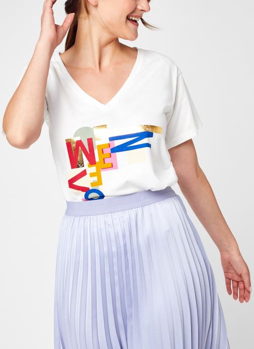 Vinillas Foil V-Neck T-Shirt/Su/C17 par Vila