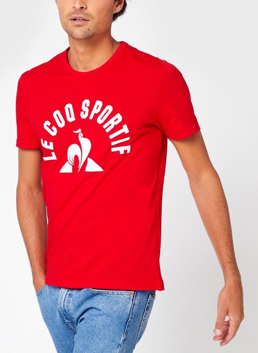 Vêtements Le Coq Sportif BAT Tee SS N°2 M Rouge Electro - New Optical White pour  Accessoires