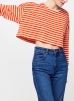 v&#234;tements noisy may nmfrida stripe l/s o-neck semi crop top pour  accessoires