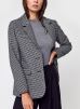 Vero Moda Vêtements Vmadele Ls Loose Check Blazer Ga pour Accessoires Female S 10277026-Black Checks:SNOW WHITE