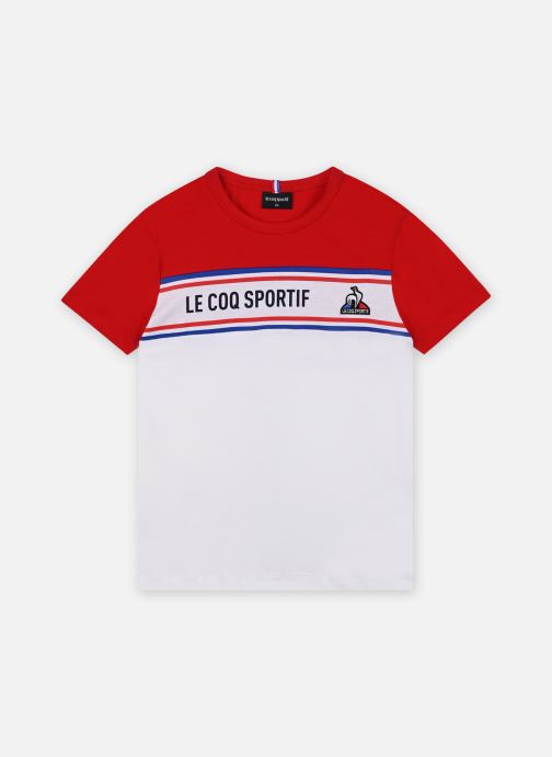 Vêtements Le Coq Sportif TRI Tee SS N°2 Enfant n.opt.white/rouge pour  Accessoires