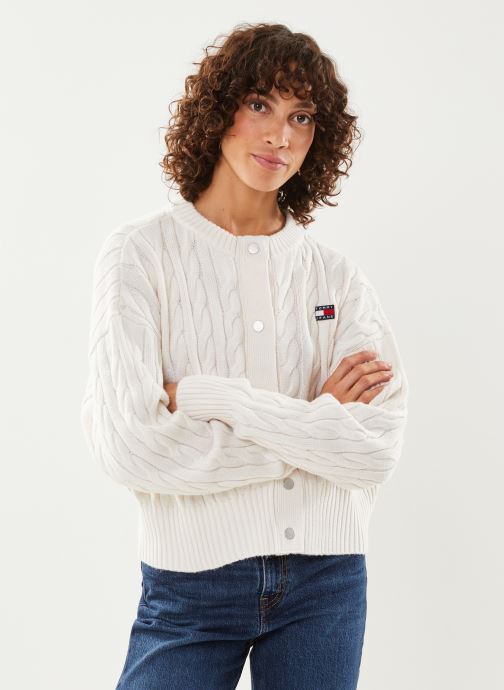 Vêtements Tommy Jeans Tjw Badge Cable Cardigan pour  Accessoires