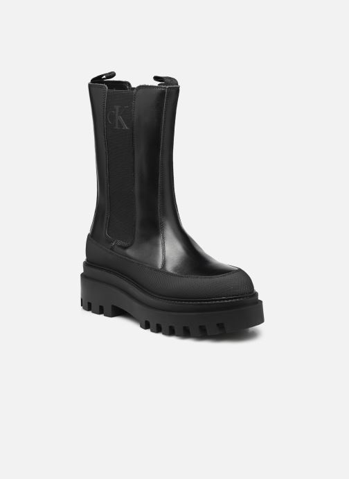 Bottines et boots Calvin Klein FLATFORM CHELSEA BOOT LTH WN pour  Femme