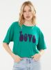 Five Jeans Vêtements Swe2419 Sweat pour Accessoires Female L Tse2415 Tee-Shirt-Green Purple