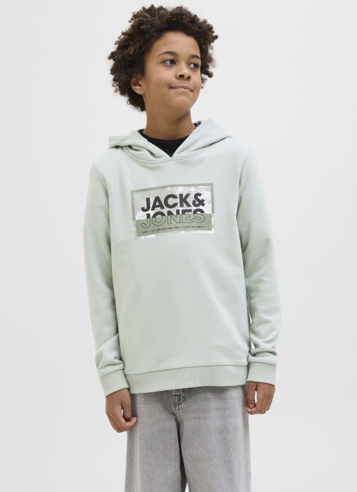 Vêtements Jack & Jones Jcologan Ss24 Print Sweat Hood Sn Jnr pour Accessoires