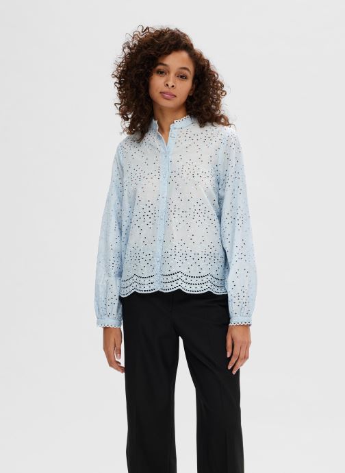 Vêtements Slftatiana L/S Embr Shirt Noos pour Accessoires - Selected Femme - Modalova