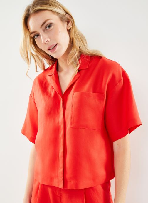 Vêtements Slflyra 2/4 Boxy Revers Linen Shirt B pour Accessoires - Selected Femme - Modalova