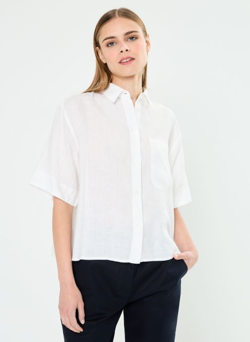 Vêtements Tommy Hilfiger Linen Ss Shirt WW0WW41392 pour Accessoires