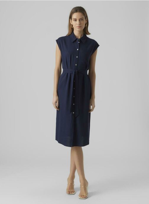 Vêtements Vero Moda Vmmymilo Sl Calf Shirt Dress Wvn Ga pour Accessoires