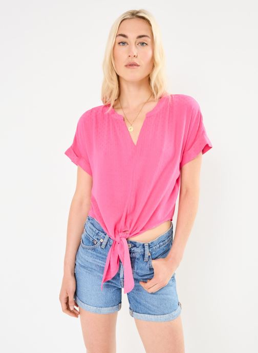 Vêtements Vero Moda Vmgabbi Ss Cropped Tie Top Wvn Ga pour  Accessoires