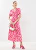 Y.A.S Vêtements Yasalira Ss Long Wrap Dress S. Noos pour Accessoires Female S 26032798-Raspberry Sorbet