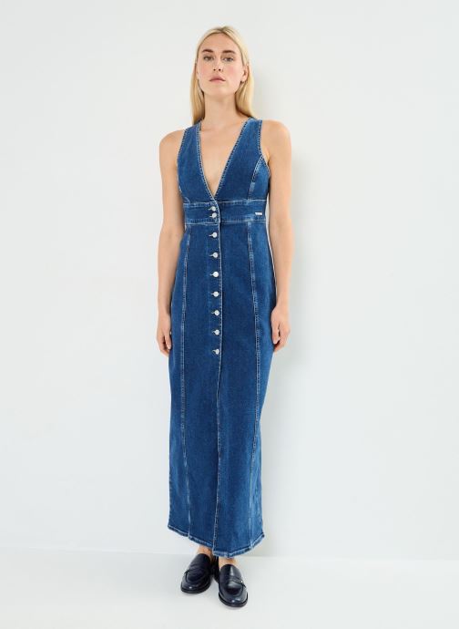 Vêtements Tommy Jeans Maxi Dress Button Th DW0DW18213 pour Accessoires