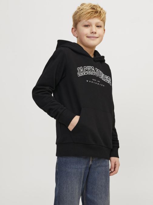 Vêtements Jack & Jones Jjecaleb Varsity Sweat Hood Noos Jnr pour Accessoires