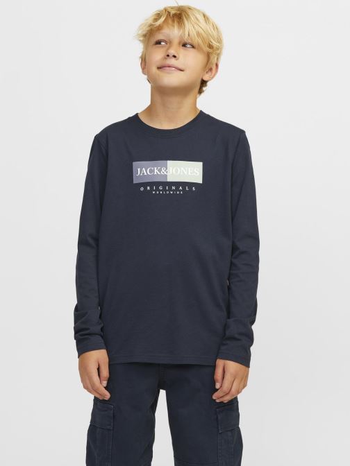 Vêtements Jack & Jones Jorfrederiksberg Box Tee Ls C.N No Jnr pour  Accessoires