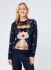 Vero Moda Vêtements VMNEWTINSEL LS O-NECK BLOUSE XMAS pour Accessoires Female XS 10309503-Navy Blazer Detail:W. ARTWORK