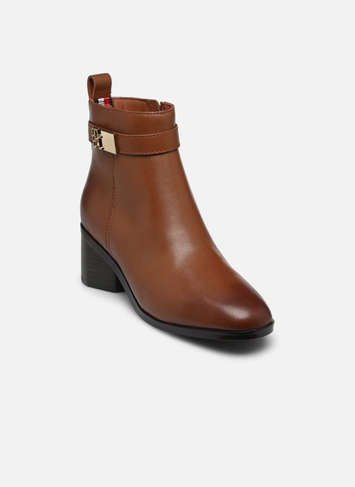 Bottines et boots Tommy Hilfiger TH LOGO MID HEEL BOOTIE pour  Femme