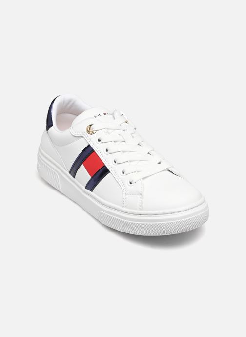 Baskets Tommy Hilfiger Flag low cut lace-up sneaker A pour  Enfant