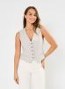 Selected Femme Vêtements SLFRITA VEST NOOS pour Accessoires Female 34 16095485-Dove Detail:Melange