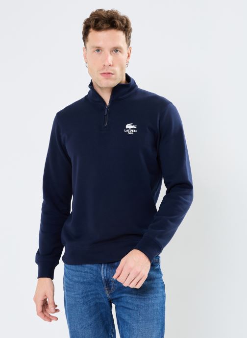 Vêtements Lacoste Sweatshirt col montant zippé imprimé Lacoste pour  Accessoires