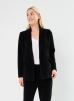 Molly Bracken Vêtements LADIES WOVEN ALL BLACK BLAZER pour Accessoires Female S T1322BCN-BLACK