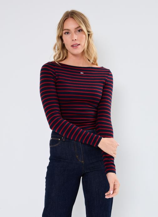 Vêtements Tommy Jeans Tjw Breton Stripe Ls DW0DW19817 pour  Accessoires