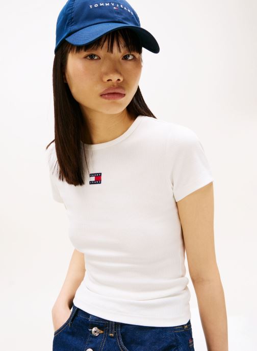 Vêtements Tommy Jeans Tjw Slim Badge Rib T DW0DW17881 pour Accessoires