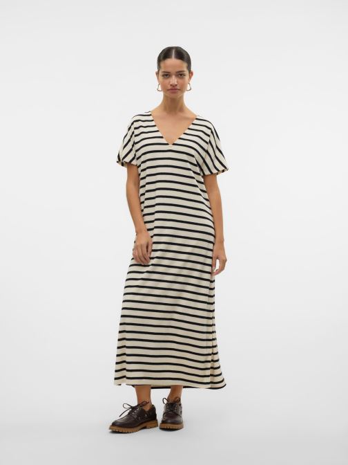Vêtements VMEMELI C/S V-NECK 7/8 DRESS JRS LCS pour Accessoires - Vero Moda - Modalova