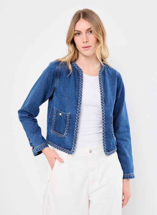 Vêtements Vero Moda VMHENRIETTE LS BRAIDED DENIM JACKET LCS pour Accessoires