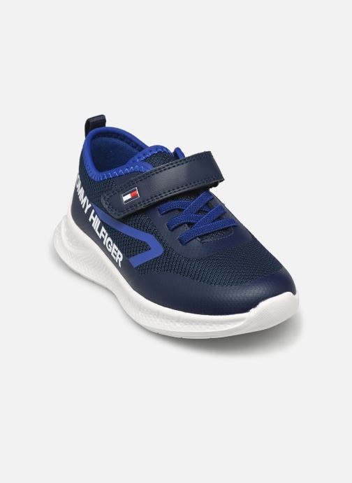 Baskets Tommy Hilfiger LOW CUT LACE-UP/VELCRO SNEAKER BLUE/ROYAL pour Enfant