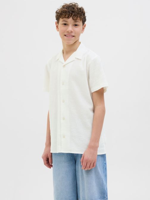 Vêtements Jack & Jones Jorluke Crinkle Shirt Ss Jnr 12274285 pour Accessoires