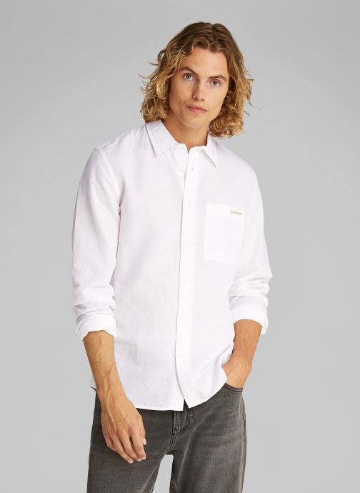 Vêtements Calvin Klein Jeans Linen Cotton Shirt J30J327295 pour Accessoires