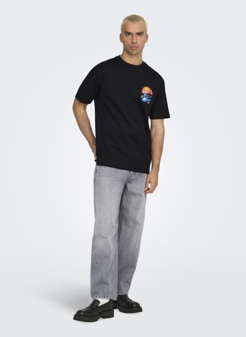Vêtements Only & Sons ONSPALM DAYS PRINT RLX SS TEE pour Accessoires