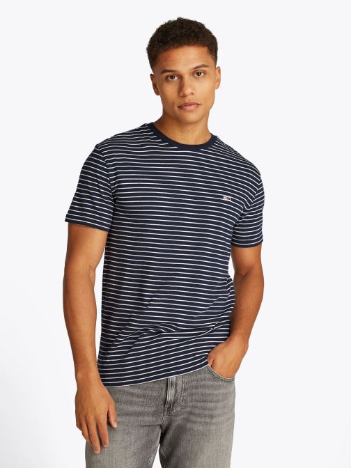 Vêtements Tommy Jeans Tjm Slim Stripe Tee DM0DM20377 pour Accessoires