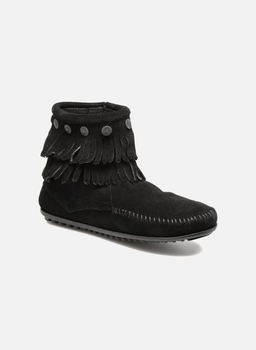 Stiefeletten & Boots Minnetonka Double Fringe side zip boot schwarz detaillierte ansicht/modell