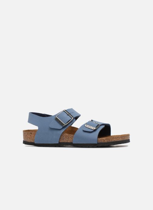 Birkenstock New York Birko Flor (Azzurro) Sandali e scarpe SANDALO JUNIOR BIRKENSTOCK NEW YORK BIRKO FLOR NUBUCK BLU