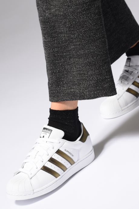 adidas superstar slip on femme blanc