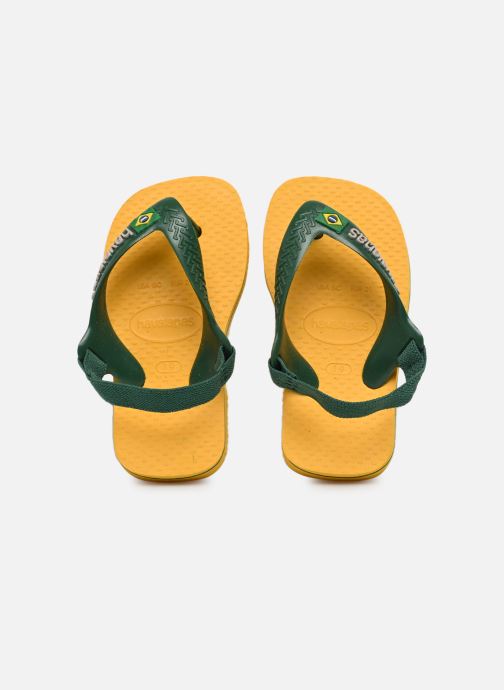 Flip flops & klipklapper Havaianas Baby Brazil Logo Gul detaljeret billede af skoene