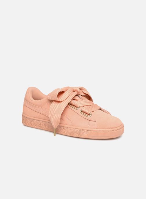 puma suede heart satin beige