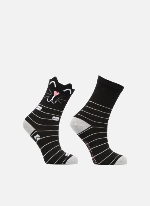 Socken & Strumpfhosen Accessoires Chaussettes Fille Chat Pack de 2 coton