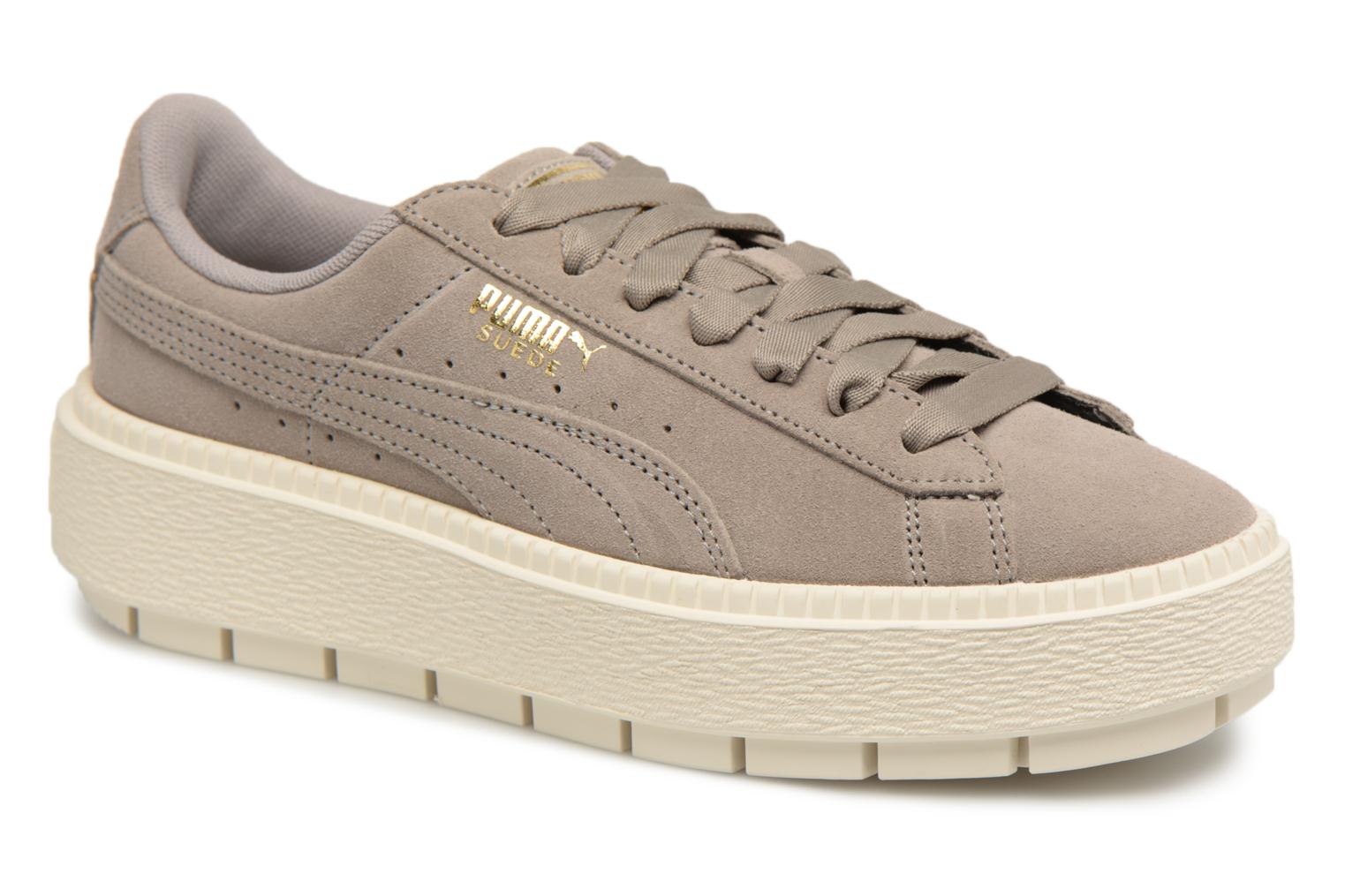 puma suede platform bambino grigio