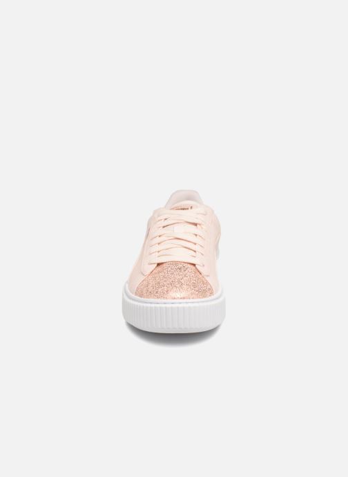 puma basket platform uomo rosa