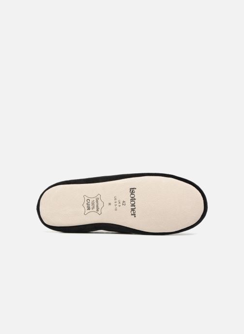 Chez 336105 noir Mocassin Chaussons H Velours Isotoner qwBXgB