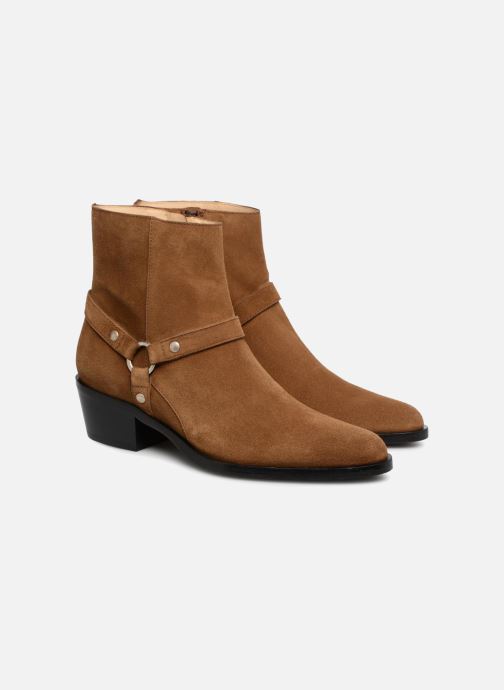 Lance Bottines Chez Harnais Jane 336248 Zip marron 5 Boots Boot Free Et dagqd